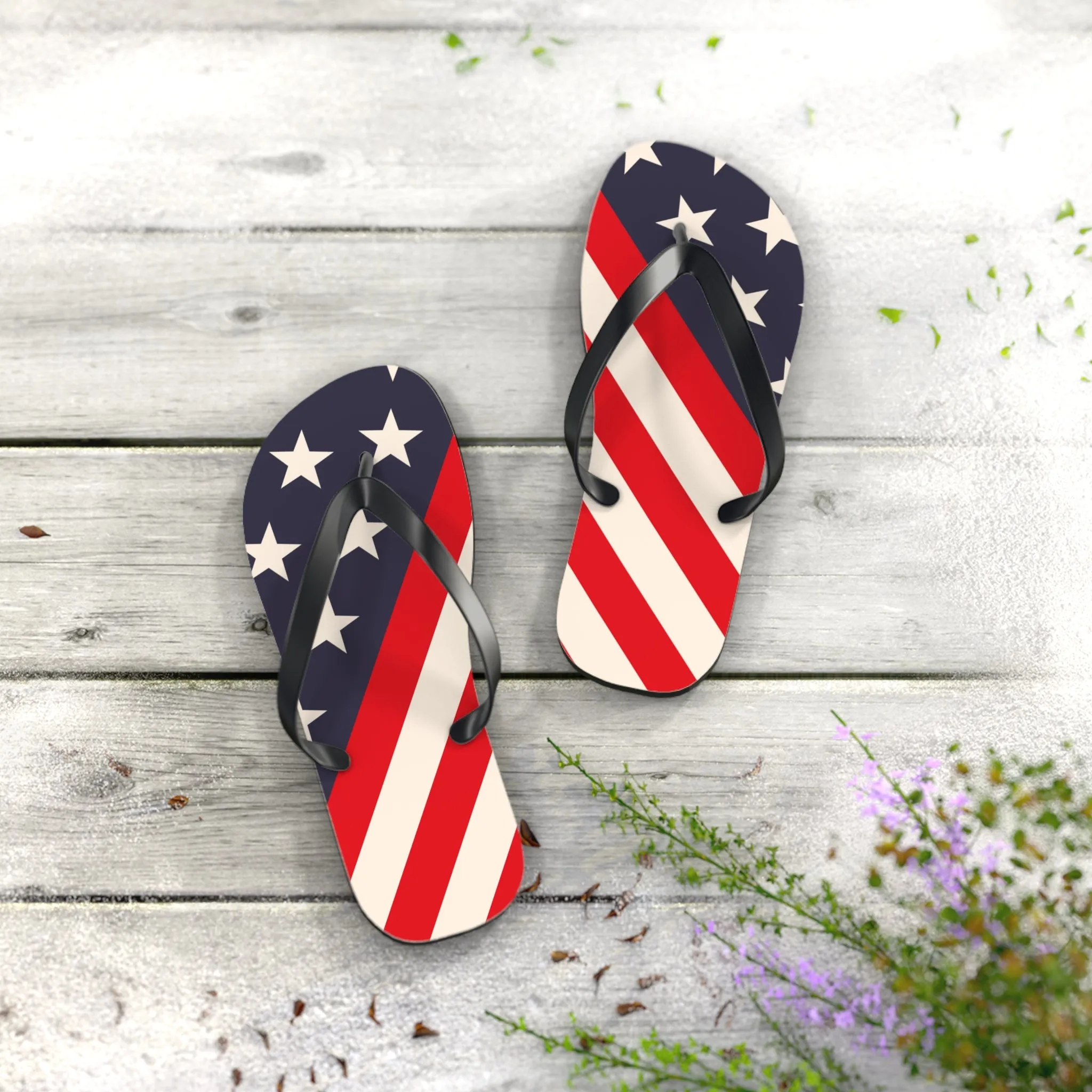 4th of July Flip Flops / USA Patriotic Flip Flops