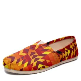 Desert Geo Yellow Red Casual Unisex Slip On Shoe