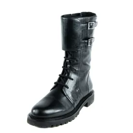 Dior Black Leather Combat Boots Size US 9 | EU 39