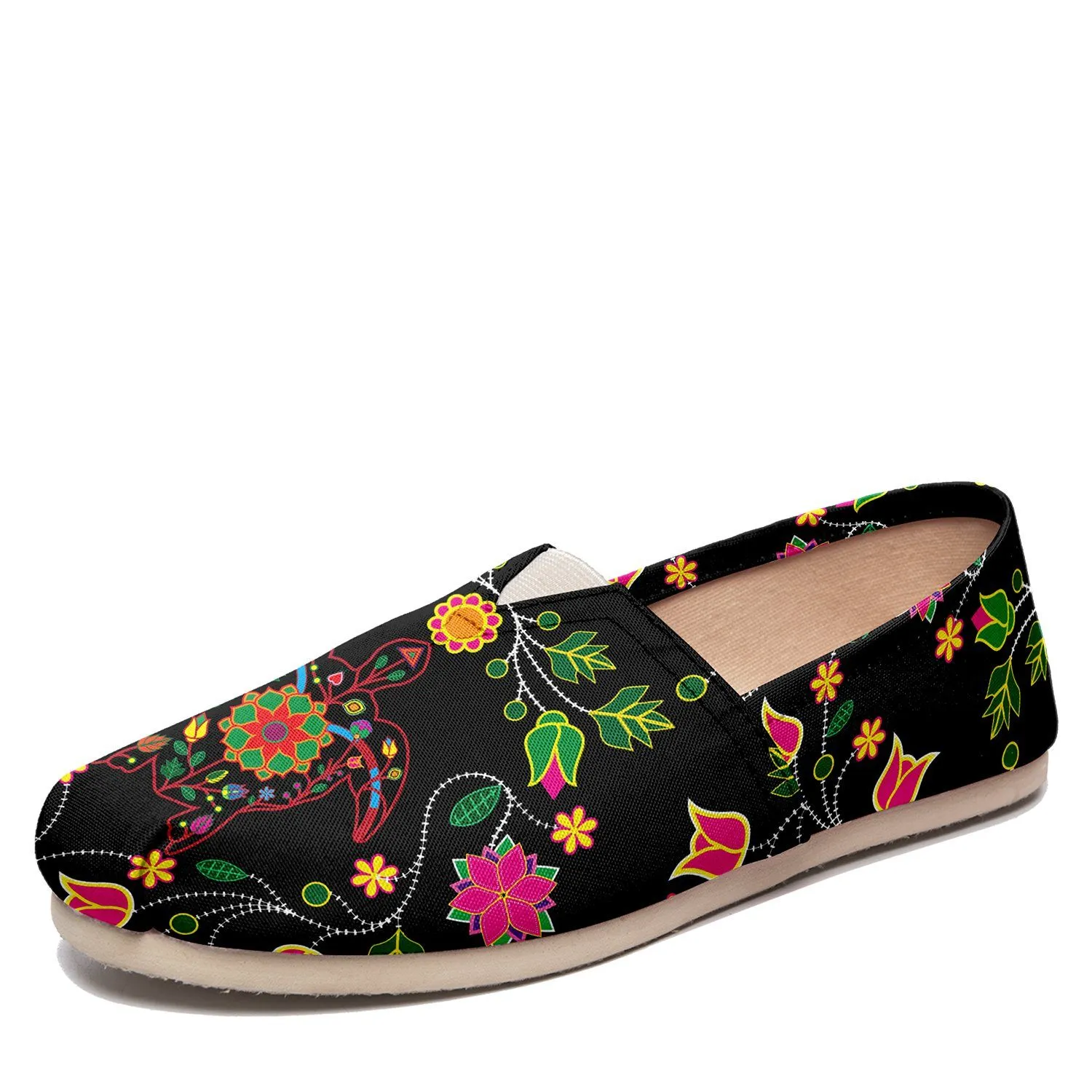 Floral Turtle Casual Unisex Slip On Shoe