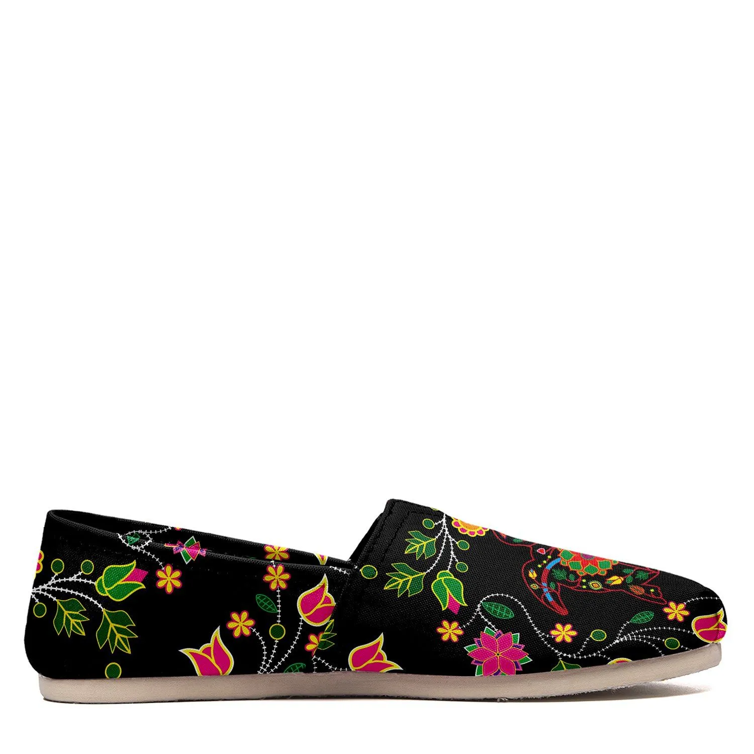 Floral Turtle Casual Unisex Slip On Shoe