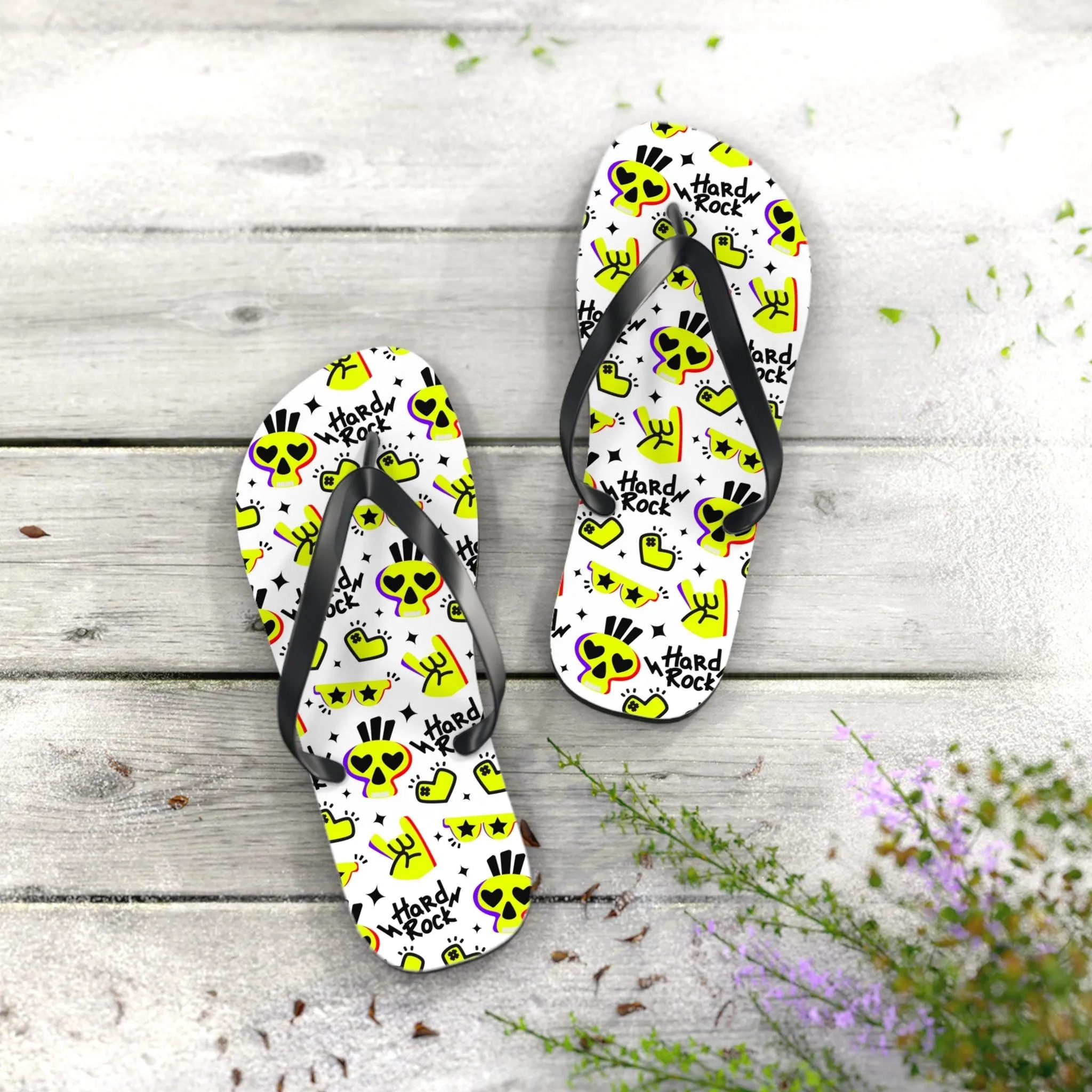 Hard Rock Graphic Flip Flops