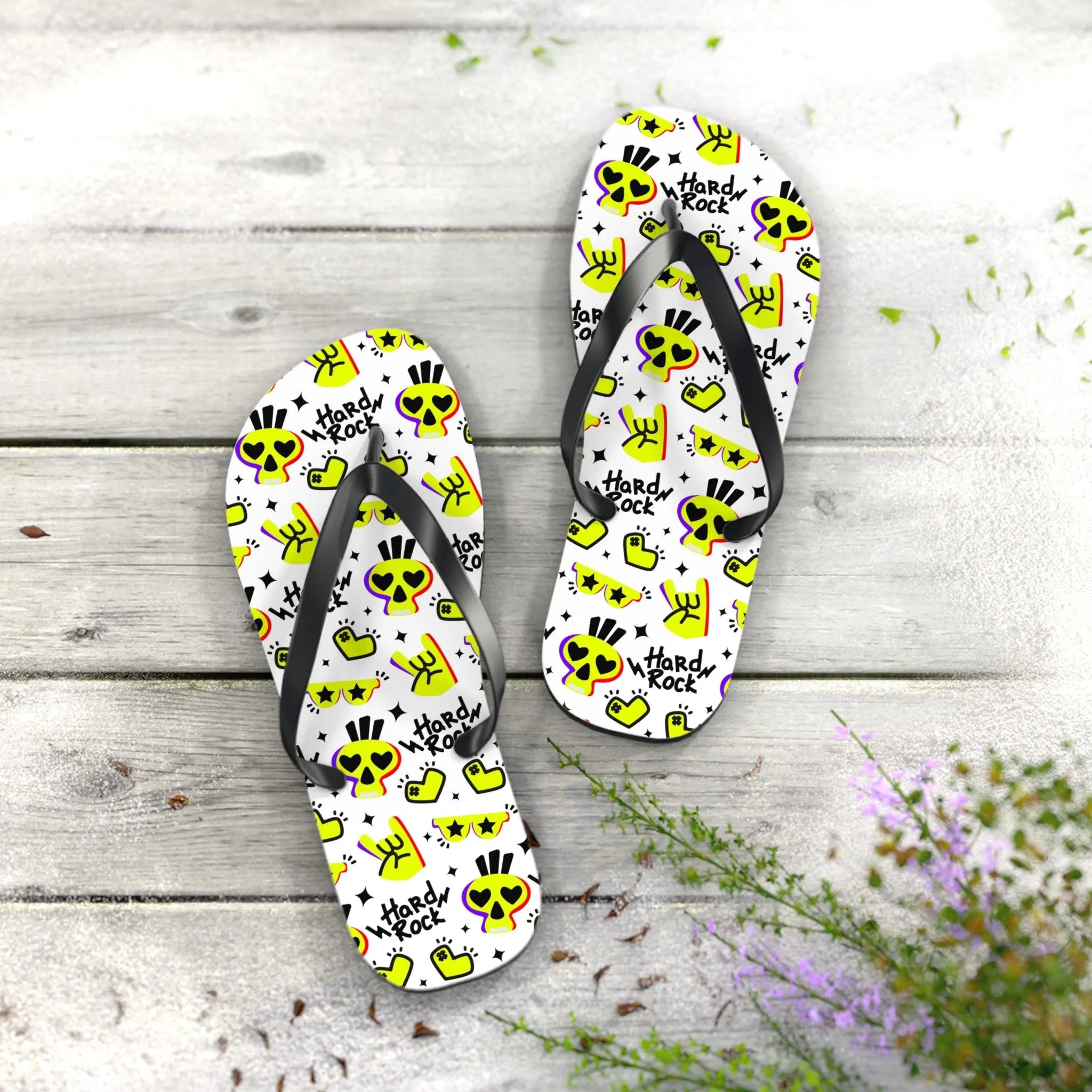 Hard Rock Graphic Flip Flops