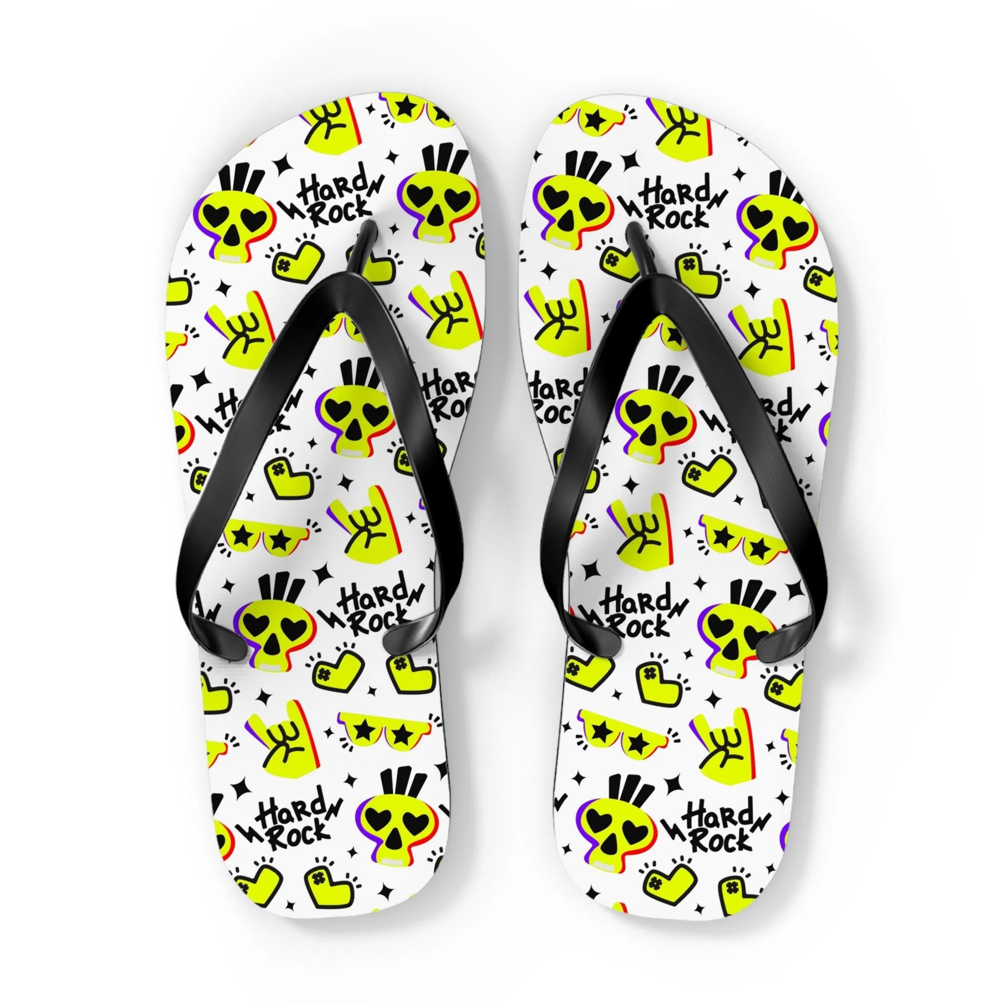 Hard Rock Graphic Flip Flops