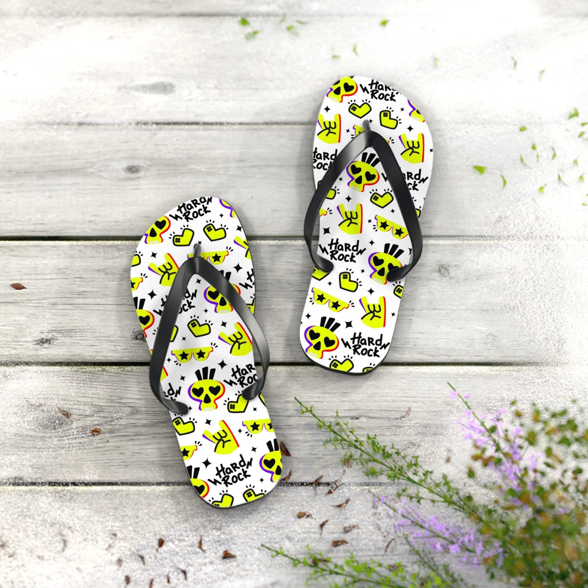 Hard Rock Graphic Flip Flops