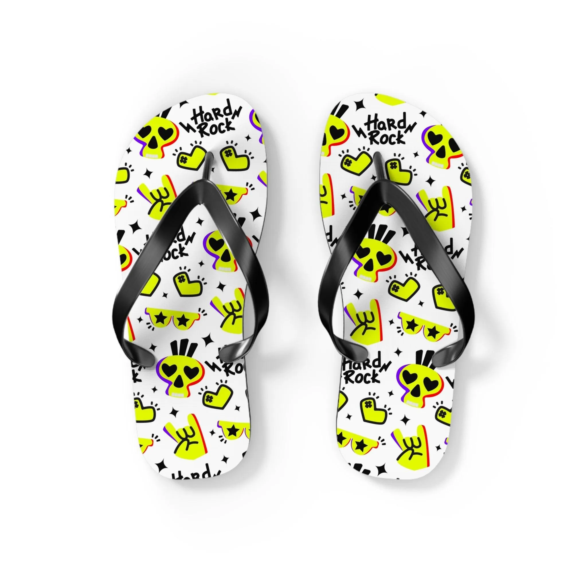 Hard Rock Graphic Flip Flops