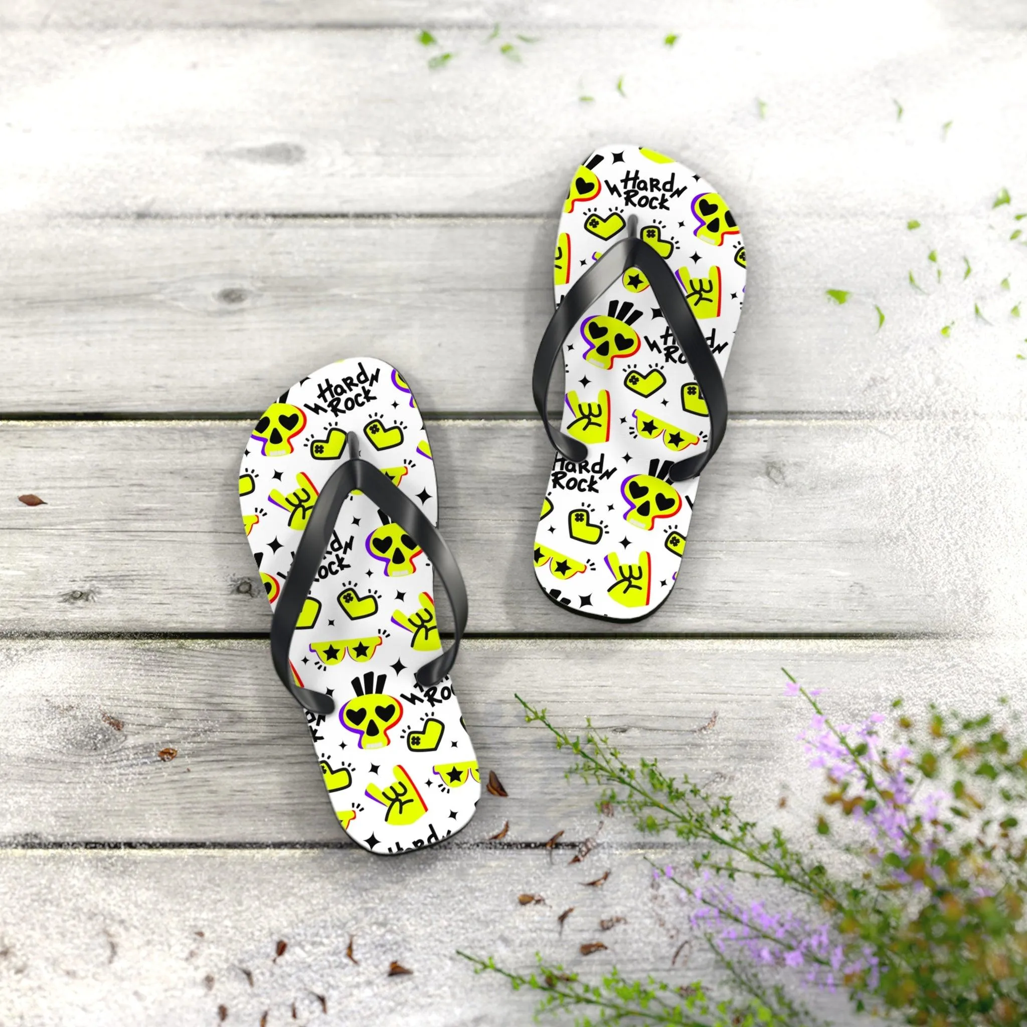 Hard Rock Graphic Flip Flops
