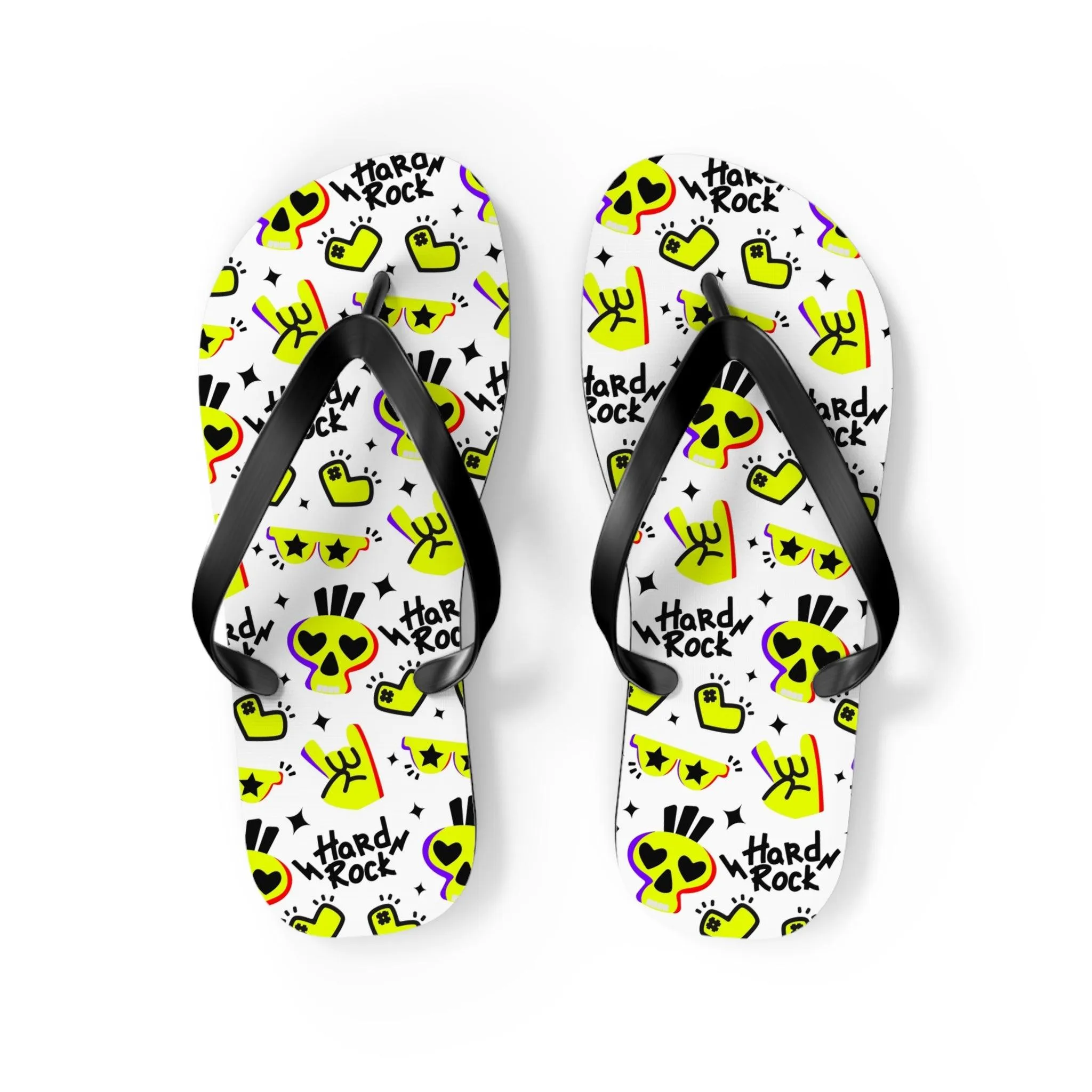 Hard Rock Graphic Flip Flops