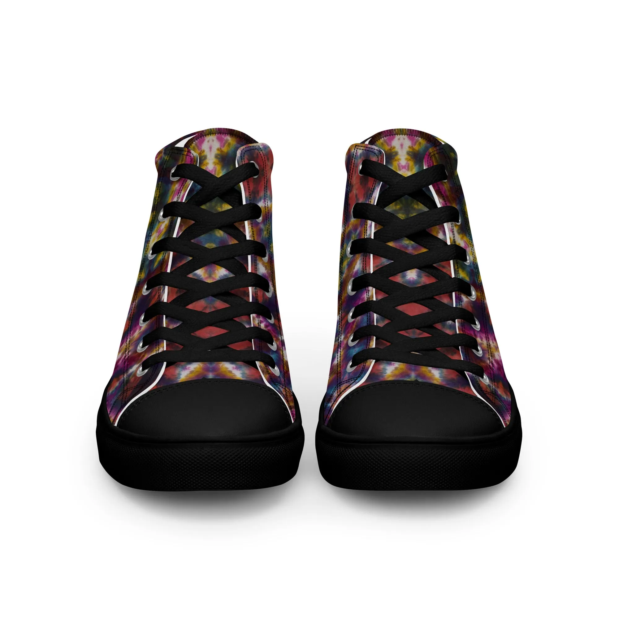 'The Ripple Effect' Women’s high top canvas shoes